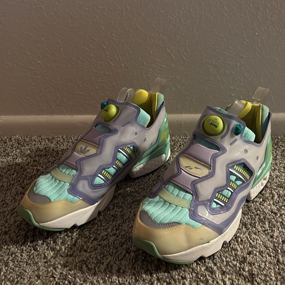 Adidas x Reebok ZX Fury Collab Sneakers - Purple, Green, Yellow - Picture 2 of 5